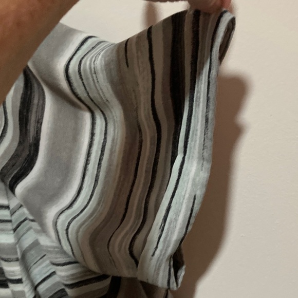 Cato Elegant Black and Gray Striped Blouse - Picture 3 of 4